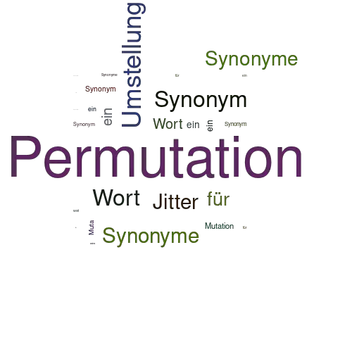 Ein anderes Wort für Permutation - Synonym Permutation