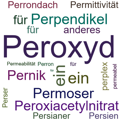 Ein anderes Wort für Peroxid - Synonym Peroxid