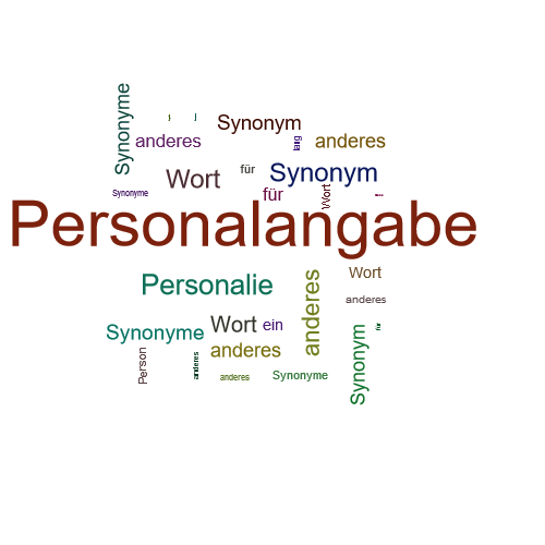 Ein anderes Wort für Personalangabe - Synonym Personalangabe