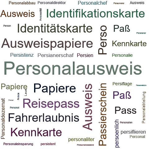 Ein anderes Wort für Personalausweis - Synonym Personalausweis