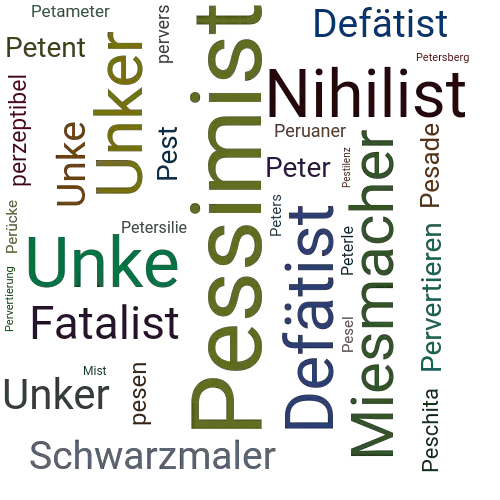 Ein anderes Wort für Pessimist - Synonym Pessimist