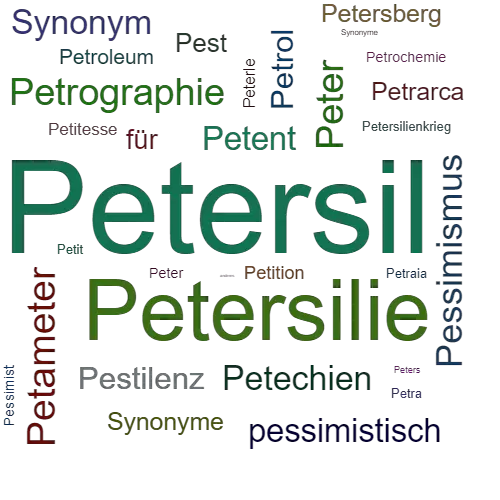Ein anderes Wort für Petersil - Synonym Petersil