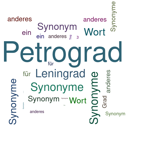 Ein anderes Wort für Petrograd - Synonym Petrograd