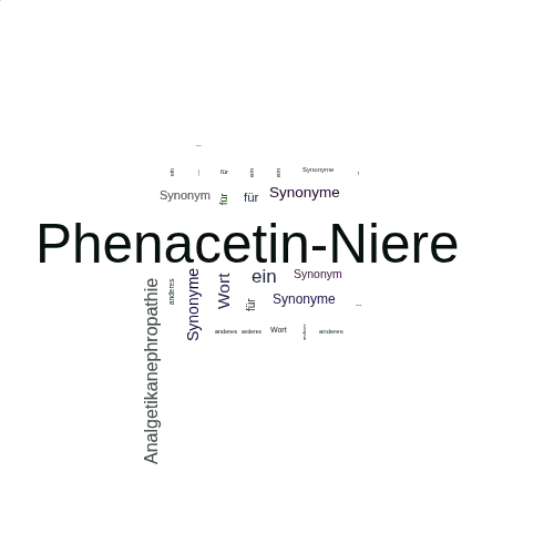 Ein anderes Wort für Phenacetin-Niere - Synonym Phenacetin-Niere