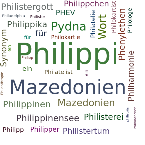 Ein anderes Wort für Philippi - Synonym Philippi