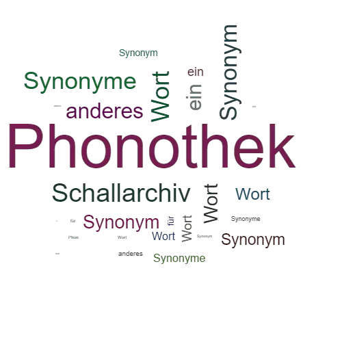 Ein anderes Wort für Phonothek - Synonym Phonothek