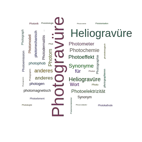 Ein anderes Wort für Photogravüre - Synonym Photogravüre