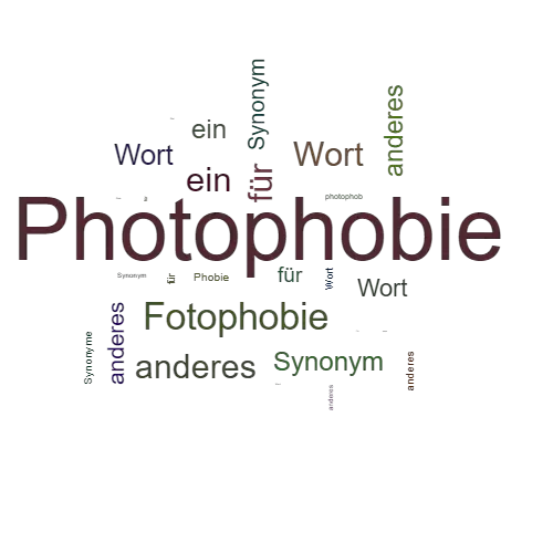 Ein anderes Wort für Photophobie - Synonym Photophobie