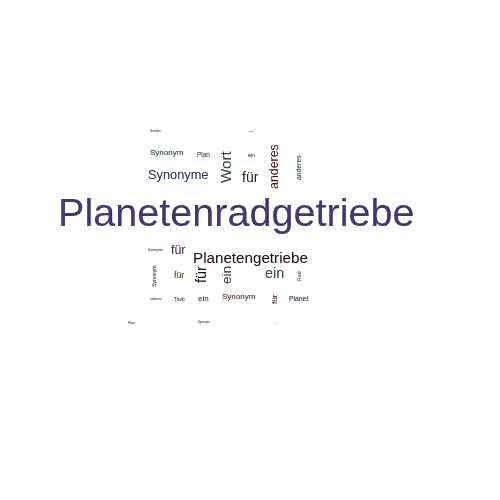 Ein anderes Wort für Planetenradgetriebe - Synonym Planetenradgetriebe