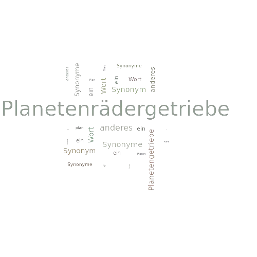 Ein anderes Wort für Planetenrädergetriebe - Synonym Planetenrädergetriebe