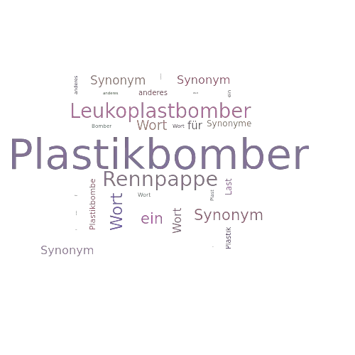 Ein anderes Wort für Plastikbomber - Synonym Plastikbomber