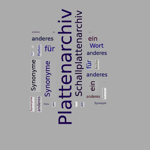 Ein anderes Wort für Plattenarchiv - Synonym Plattenarchiv
