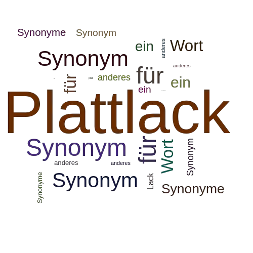 Ein anderes Wort für Plattlack - Synonym Plattlack