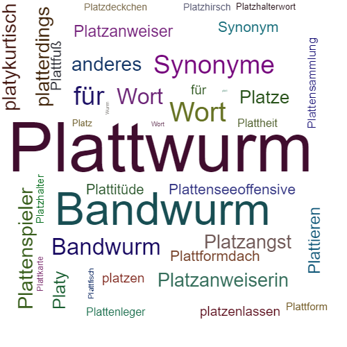 Ein anderes Wort für Plattwurm - Synonym Plattwurm