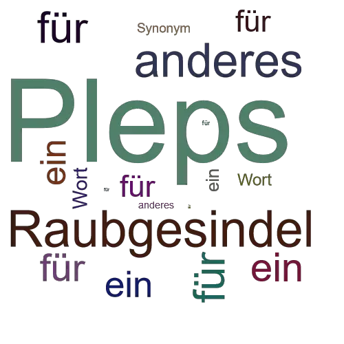 Ein anderes Wort für Pleps - Synonym Pleps