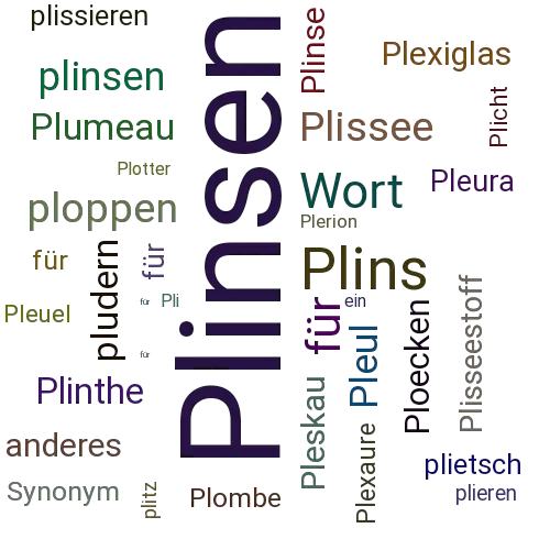 Ein anderes Wort für Plinsen - Synonym Plinsen