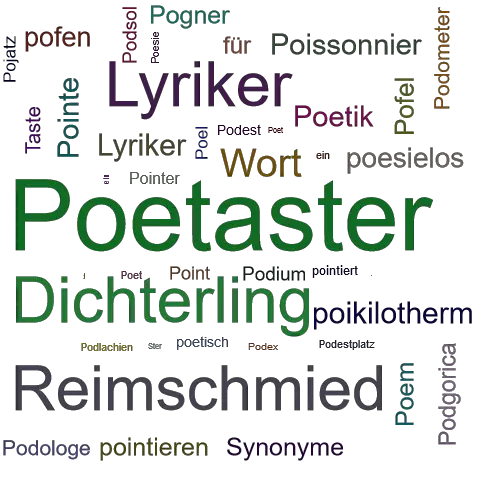 Ein anderes Wort für Poetaster - Synonym Poetaster
