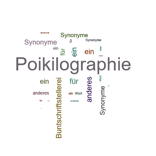 Ein anderes Wort für Poikilographie - Synonym Poikilographie