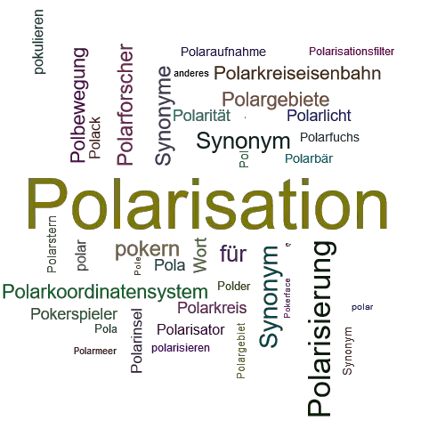 Ein anderes Wort für Polarisation - Synonym Polarisation