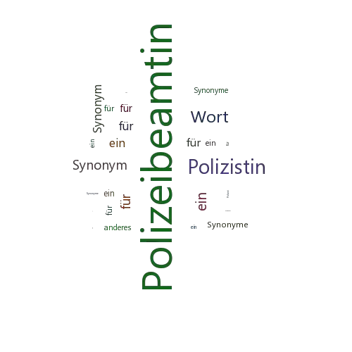 Ein anderes Wort für Polizeibeamtin - Synonym Polizeibeamtin