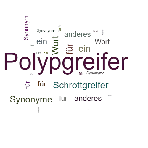 Ein anderes Wort für Polypgreifer - Synonym Polypgreifer