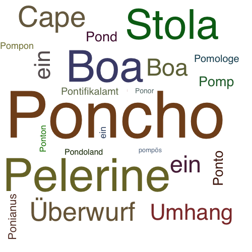 Ein anderes Wort für Poncho - Synonym Poncho