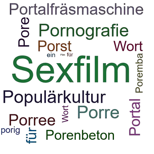 Ein anderes Wort für Pornofilm - Synonym Pornofilm