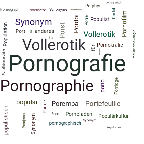 Ein anderes Wort für Pornografie - Synonym Pornografie