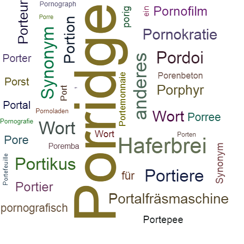 Ein anderes Wort für Porridge - Synonym Porridge