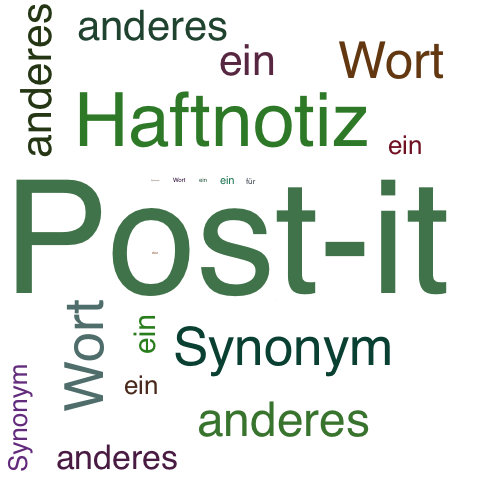 Ein anderes Wort für Post-it - Synonym Post-it