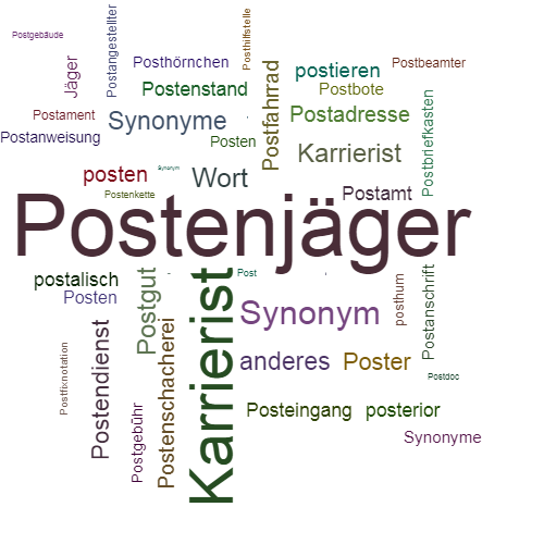 Ein anderes Wort für Postenjäger - Synonym Postenjäger