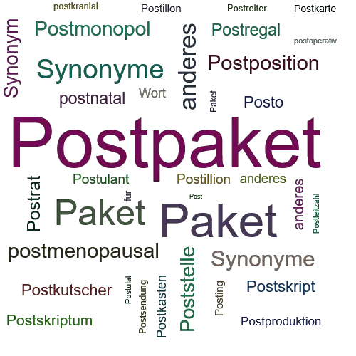 Ein anderes Wort für Postpaket - Synonym Postpaket