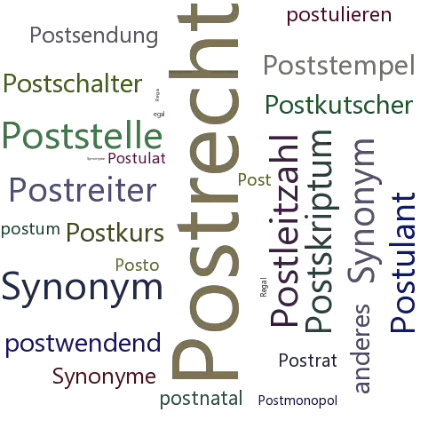 Ein anderes Wort für Postregal - Synonym Postregal