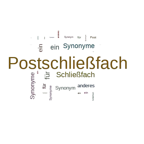 Ein anderes Wort für Postschließfach - Synonym Postschließfach
