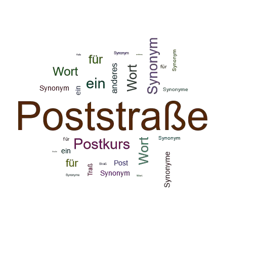 Ein anderes Wort für Poststraße - Synonym Poststraße