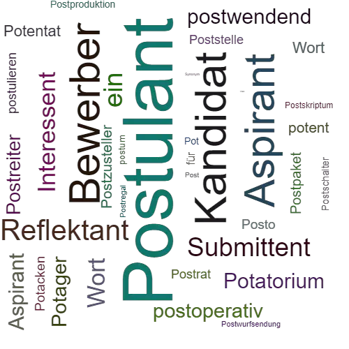 Ein anderes Wort für Postulant - Synonym Postulant
