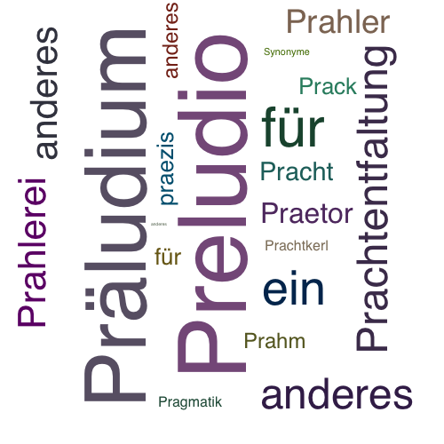 Ein anderes Wort für Praeludium - Synonym Praeludium