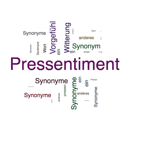 Ein anderes Wort für Pressentiment - Synonym Pressentiment