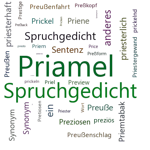 Ein anderes Wort für Priamel - Synonym Priamel