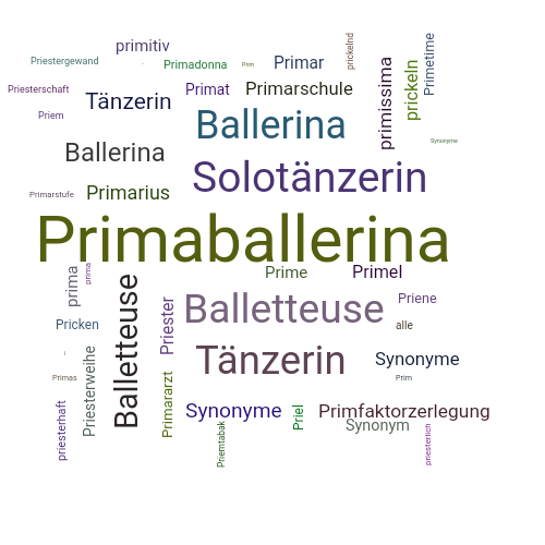 Ein anderes Wort für Primaballerina - Synonym Primaballerina