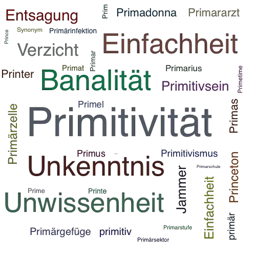 Ein anderes Wort für Primitivität - Synonym Primitivität