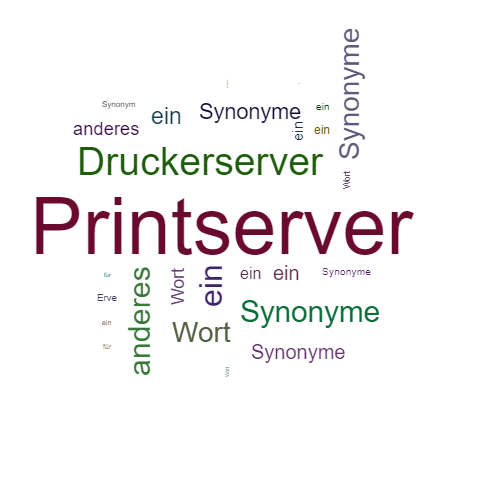 Ein anderes Wort für Printserver - Synonym Printserver