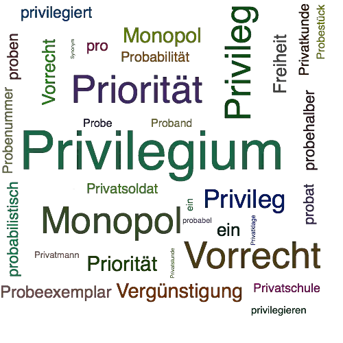 Ein anderes Wort für Privilegium - Synonym Privilegium