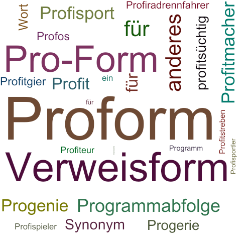 Ein anderes Wort für Proform - Synonym Proform