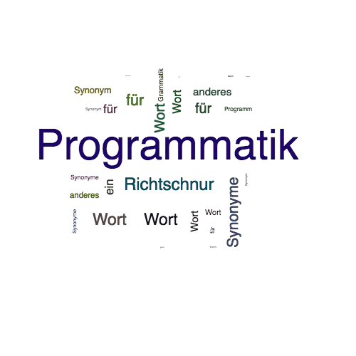 Ein anderes Wort für Programmatik - Synonym Programmatik