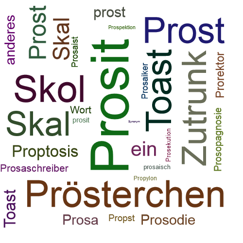 Ein anderes Wort für Prosit - Synonym Prosit