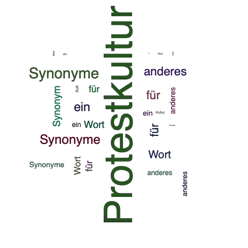 Ein anderes Wort für Protestkultur - Synonym Protestkultur