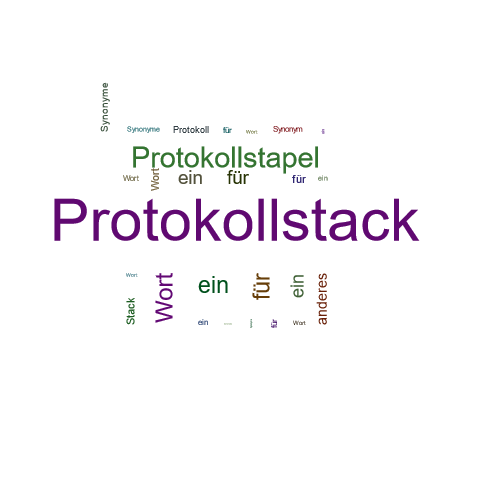 Ein anderes Wort für Protokollstack - Synonym Protokollstack