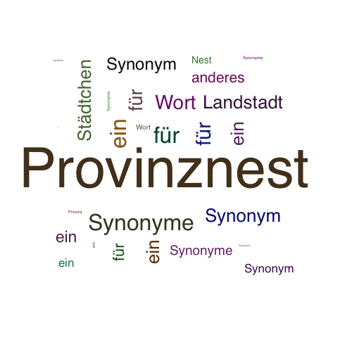 Ein anderes Wort für Provinznest - Synonym Provinznest