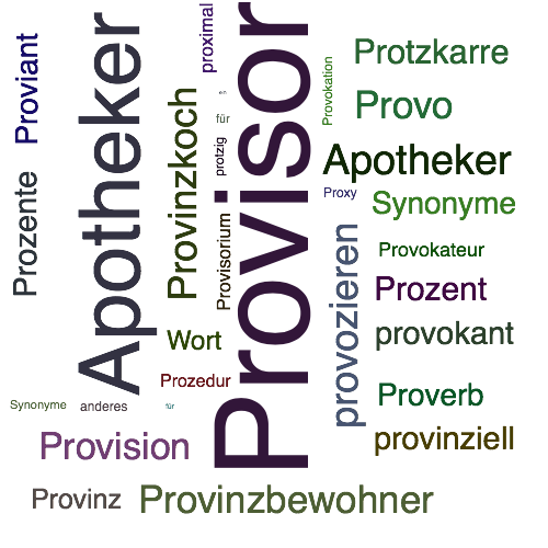 Ein anderes Wort für Provisor - Synonym Provisor